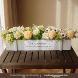 faux potted plant, sunflower, wooden box, home decor, Australia, living room tabletop V1106-112-23547-MLT-16