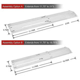 Adjustable BBQ Gas Grill Heat Plates Stainless Steel Replacement Set for Most Grills Outdoor Cooking V1189-LC-HW-00461