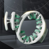 Green and White Adjustable 3D Leg & Body Roller Massager - Deep Tissue Muscle Relief for Thighs, V888-ELOSUNG32214