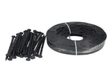 L Shaped Grass Stone Isolation Belt Landscape Edging for Garden 5cm*5cm*10m Black V1294-YM0901-3111240134315