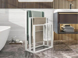 3 Tier Metal Freestanding Towel Rack Rail Holder Drying Stand V178-66699