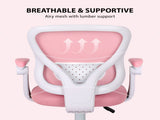 Kids Desk Chair - Children Office Study Seat with Footrest CILO - Pink V274-FT-OC-2615-FPK