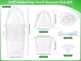 Self-Watering Propagation Station with Adjustable Ventilation Dome, Clear Square Plant Nursery Pot V1341-ZY-DZZM44ZF-10PCS