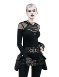 Steampunk PU Leather Waist Adjustable Waist Size with Rivet Detailing, Versatile as a Retro Leg V1232-SYB001