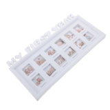 First Year Keepsake Photo Frame 41x20cm Synthesis Board for Cherished Memories and V1192-AZ-W-27348