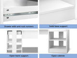 Artiss Computer Desk Shelf Drawer Cabinet White 100CM FURNI-C-DESK-JUNI-WH-AB