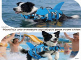 Blue Camouflage Dog Life Jacket with Handle, Reflective Flotation Vest, Size L V1237-MS-912-163