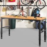 VEVOR Adjustable Height Workbench 1549 x 508 mm Work Bench Table Power Outlets V952-SMKDJGZTBDLZMOAL4V3