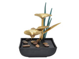 Indoor Tabletop Fountain Lotus LED Waterfall Fountain Ornament Feng Shui Art Craft Home DecorationAU V1294-YM0710-3115210156212