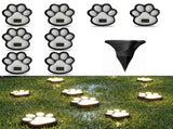 8Pack Paw Solar Lights Outdoor, Cute Dog Paw Solar Lights with 1 LED, Dual White & Warm Light IP65 V1107-124-70642-WHT-8PACK