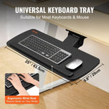 VEVOR Keyboard under Desk Adjustable Height, Height and Angle Adjustable under Desk Keyboard V952-JPBMDF0000000AC01V0