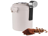 Airtight Coffee Canister with Humidity Gauge Date Record Disk One Way Exhaust Valve Double Layer V1294-YM0901-H49316BE
