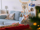 Wood Ring Wind Chime Hanging Decorative Bell for Door and Kitchen - Iron Wood Rope Build, Bohemian V1370-AZ4-11377