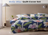 Accessorize Bella Blue Cotton Floral Quilt Cover Set Queen V442-HIN-QUILTCS-BELLA-BLUE-QS