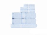 Kingtex 550gsm Cotton 7 Pce Towel Set Baby Blue V442-KIT-TOWEL-7PTOWEL-BABYBLUE
