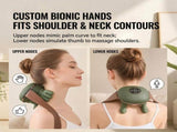 4D Bionic Hand Neck and Shoulder Massager with Silicone Massage Nodes, Ergonomic Cervical Relaxation V1341-ZY-PZWFAHJG-GREEN