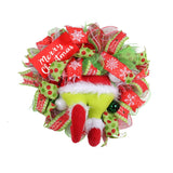 Christmas Green Monster Leg Wreath Door Hanging Decoration Holiday Front Door Decor Outdoor V1358-D132-QAZMLP00019