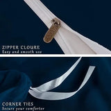 Blue Lombardy Ivy Quilt / Doona / Duvet Cover set V745-AQ081912K3