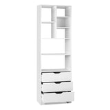 Artiss Bookshelf with Drawers - NANA White FURNI-G-MORE-02-WH-AB