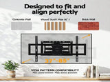 Artiss TV Wall Mount Bracket for 37" - 85" TVs Swivel Tilt Extendable Full Motion TV-MOUN-B-DOUB-90