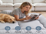 Giselle Bedding 10cm Japanese Floor Mattress Foldable Futon Mattress Washable Cover Straps FM-FUTON-135-10-GY