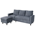 Levede L-shaped Sectional Sofa Lounge Chaise Set SOFABED1007-GY