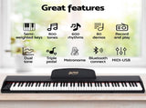 Alpha 88 Keys Digital Piano Keyboard Electronic w/ Stand EK-WP88-XBT-BK