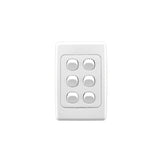 10 A 250 V 6 Gang Vertical Flush Switch V1202-V1-CLI2036VAWE