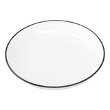 4Pcs Ceramic Dinner Plates Set Black Line Tableware 8 Inch Round Plate for Salads Steak Plate V1294-YM0523-3118210320911
