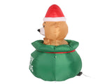 1.5m Christmas Inflatable Lovely Bear in Gift Bag with LED Light Yard Decoration Christmas Bear Blow V1294-YM0901-3115230113112