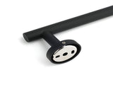 Matt Black 600mm Long Single Towel Rack Rail Holder Stainless Steel Hanger Bar V1233-E6900260BL