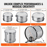 VEVOR Adult Drum Set, 5-Piece, 558.8 mm Complete Full Size Drum Kit with Bass Toms Snare Floor Drum V952-WJTJZG5JT22YET4DWV0
