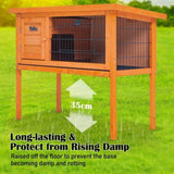 Rabbit Hutch Chicken Coop 91 x 45 x 70cm Free Standing Cage Run Eden V274-PET-RH915