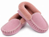 Sheepskin Merino Wool Moccasin Slippers Genuine UGG Slip On - Pink V563-BR-SHEEPMCASINS-PNK-4