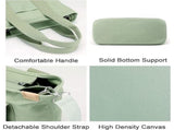 Handmade Canvas Bag with Compartments and Zipper, Versatile Shoulder Bag for Women, College, School, V1237-ZY-203-2873