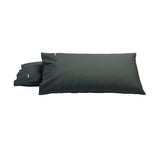 Bianca Pair of Heston Cotton Percale King Pillowcases Charcoal V442-BCA-PILLOWC-HESTON-CHARCOAL-KI