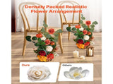 Standing Artificial Flowers Arrangements 4 PCS, 450 mm Tall Faux Flower Decorations for Wedding V952-ZSHQDLSCS175RY2Y4001V0