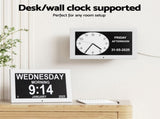 Artiss 10" Digital Day Clock Alarm Calendar Dementia Date Week Desk Clocks White DDC-10INCH-WH