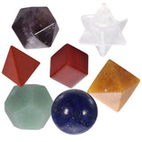 7-Piece Assorted Natural Healing Crystal Chakra Stones Set for Home Decor and Meditation V1192-AZ-W-25463