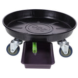 Iron Wheel Flower Pot Stand with Smooth Universal Wheels for Indoor Outdoor Use, Black Plant Holder V1370-AZ4-11982