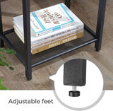 Rustic Brown Side Table with Mesh Shelf V178-11345