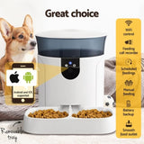 i.Pet Automatic Pet Feeder Dog Cat Camera Wifi Smart Food Dispenser Timer 7L APP PET-FEEDER-7L-VIDEO-WH