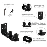 Sliding Barn Door Floor Guide for Bottom, Adjustable Stay Roller Fit All Size Door, Wall Mount, V1192-AZ-W-24020
