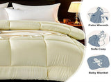 All Season Down Alternative Quilted Bed Quilt Lightweight and Breathable with Box Stitching Machine V1366-AZ2-W-14906