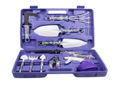 YL/Z10 Purple 10-Piece Floral Gardening Tool Set with Carrying Case - Durable and Stylish V888-ELOSUNG15586