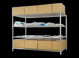 Modular Wire Storage 150x45cm Steel Shelving Chrome With Fixed Legs For Garage Warehouse Or Kitchen V63-841171