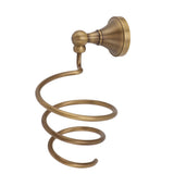 Hair Dryer Holder Wall Mounted Copper Hair Dryer Storage Rack Holder Spiral Hair Care Tools Hanger V1294-YM0901-3112230057211