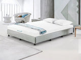 Palermo Queen Ensemble Bed Base Platinum Light Grey Linen Fabric V63-822871