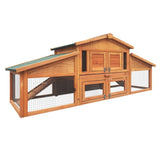 i.Pet Chicken Coop Rabbit Hutch 169cm x 52cm x 72cm Large Chicken Coop Wooden House Run Cage FF-GT-WOOD-R2100S