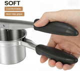 Potato Ricer, 304 Stainless Steel Manual Potato Press with Silicone Handle, Dishwasher Safe Kitchen V1258-DP02-C-12